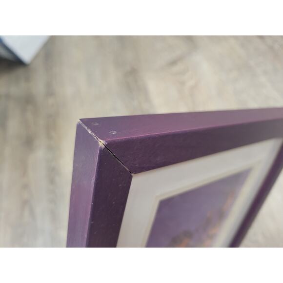 Anne Geddes Purple Passion Photograph Matted & Framed Art Wall - Picture 4 of 6